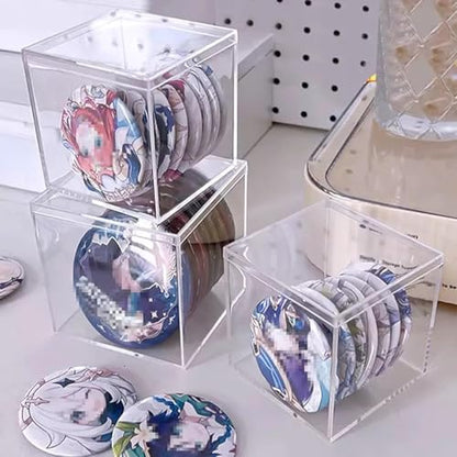 Acrylic Box Clear Display Boxes with Lids Acrylic Square Cube Decorative Boxes Jewelry Storage Box for Birthday Party - size: 5.9 x 5.9 x 5.9 Inch