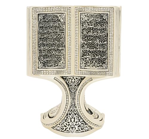 Modefa Islamic Decor - Eid Gifts for Women - Muslim Decorations for Home Islamic Art - Islamic Table Decor Showpiece Quran Open Book (Ayatul Kursi Mother of Pearl, Medium) - color: Ayatul Kursi Mother of Pearl, size: Medium