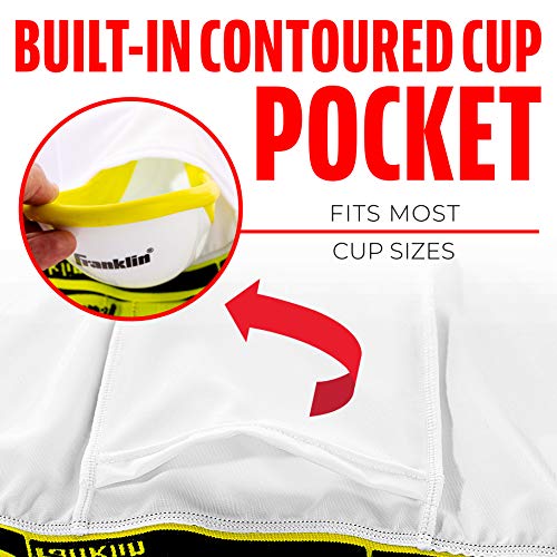 Franklin Sports Compression Sliding Shorts - Adult + Youth Baseball Compression Underwear with Cup Pocket - style: Adult Large