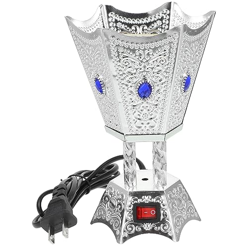 SEWACC Electric Incense Burner Metal Bakhoor Burner Middle Eastern Style Tabletop Electric Censer for Home Office Yoga Spa Decor