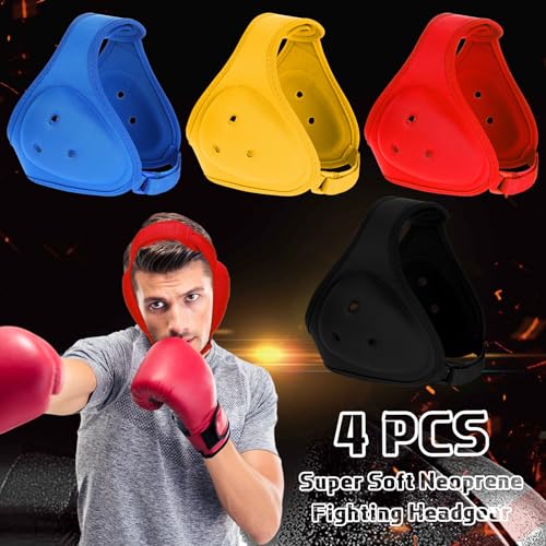 Jerify 4 Pcs Wrestling Headgear for Kids Youth Headgear Wrestling Head Gear for Kids Youth Soft Grappling Headgear Ear Guard Protective