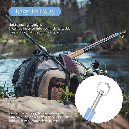 Medsuo 2pcs Stainless Steel Fishing Unhooking Disgorgers Portable Fishing Hook Remover Tools Fishing Supplies for Lake Fishing River Fishing Sea Fishing
