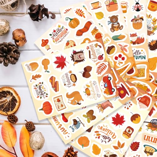 576 PCS Fall Stickers, Hello Autumn Stickers, Thanksgiving Games for Kids - style: Fall