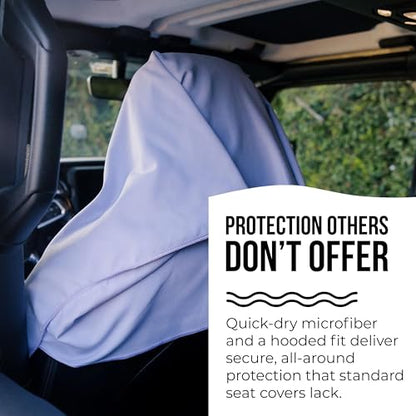 Car Seat Towel | Premium Microfiber Towel Seat Covers for Cars | Universal Fit & Machine Washable | Portable Car Seat Towel Cover After Gym, Yoga, Beach Navy - color: Navy