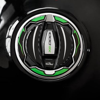 Resin Bike Motorbike 3D Stickers Compatible with Kawasaki Ninja 1000 SX 2021-2025. Bike Tank Cap Protection from Impact and Scratches. Sticker 3D Resin Gadget Moto