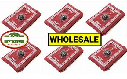 Portable Pocket Prayer Mat Muslim Travel Praying Rug Islamic Prayer Rug Islamic Wedding Favor Islamic Favors Islamic Gifts Eid Gifts(1, Burgundy) - color: Burgundy