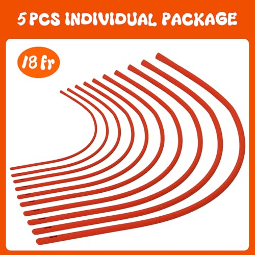 10 Pieces Lamb Feeding Tubes, Red Flexible Rubber Replacement Tubing Supplies for Lamb,Sheep,Piglet,Rabbit,Puppy Feeding (16 Inch x 16FR) (10 Pack, 18 FR) - color: 10 Pack, size: 18 FR
