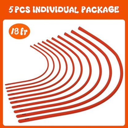 10 Pieces Lamb Feeding Tubes, Red Flexible Rubber Replacement Tubing Supplies for Lamb,Sheep,Piglet,Rabbit,Puppy Feeding (16 Inch x 16FR) (10 Pack, 18 FR) - color: 10 Pack, size: 18 FR