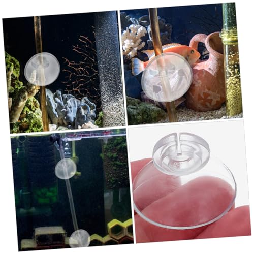 Toddmomy 30pcs Aquarium Oxygen Tubing Clips with Suction Cups, Soft Airline Tube Holders for Fish Tank Air Pump Accessories, Practical Hose Clamps for Aquarium Oxygen Tubes