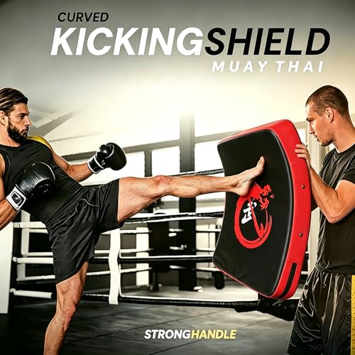 Muay Thai Kick Pad, 1 Pad Only, 24In & 15In Strike Shield, Kickboxing Boxing Training Target Pad for Martial Arts, Single Pad Only - color: Red 2, size: 24" x 16" (Large)