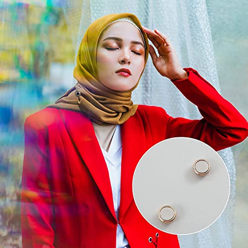 4 Pcs Strong Hijab Magnets Accessories Fashion Veil Weights Brooch Multi-Use Pinless Buttons Hijab Pins for Headscarf Scarves