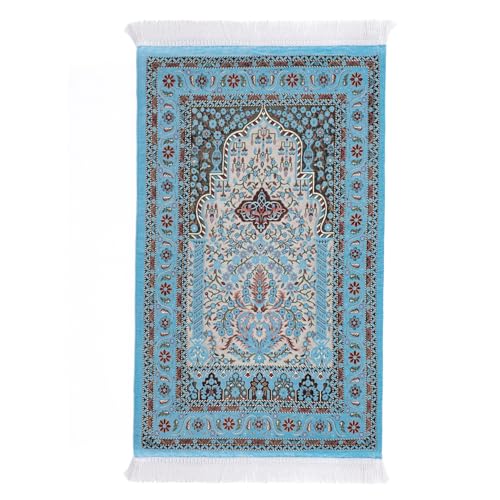 Janamaz Prayer Mat, Islamic Gifts for Women, Islamic Gifts for Men, Prayer Rug Thick, Muslim Prayer Mat for Men, Eid Gifts for Women, Islamic Gift (Sky Blue) - color: Sky Blue