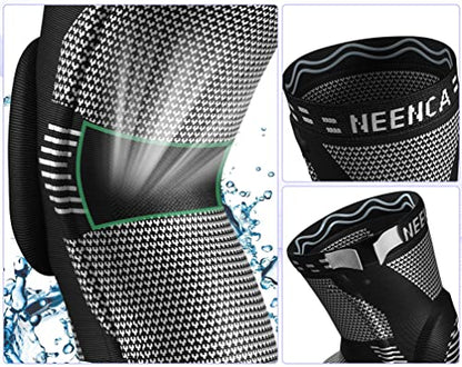 NEENCA Knee Braces for Knee Pain Relief, Compression Knee Sleeves with Patella Gel Pad & Side Stabilizers, Knee Support for Weightlifting, Running, Workout, Arthritis, Meniscus Tear, Men Women. ACE-53 | Patented Patella Gel Pad & Side Stabilizers, Compres