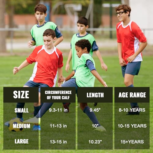 MENOLY Soccer Shin Guards，Kids Youth Soccer Shin Guards Sleeves with Honeycomb Pads for 7-18 Boys Girls Shin Pads Protective Soccer Equipment for Youth Adult High Impact Resistant & Comfortable - size: Small