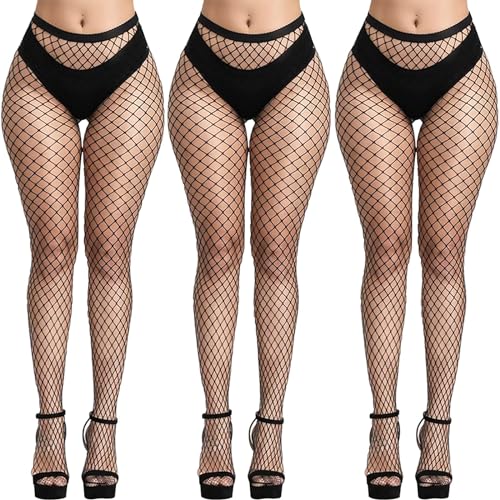Buauty Black Fishnet Stockings for Women, Fishnet Tights Plus Size One Size Fit All - color: Black2, size: One Size