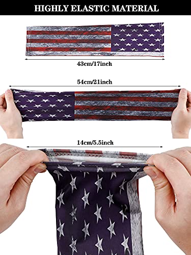 Geyoga 9 Pairs Arm Sleeves for Men Women Compression UV Sun Protection Arm Sleeves USA Flag 250th Anniversary Breathable Cooling Sleeve for Baseball Football Cycling Outdoor Sports