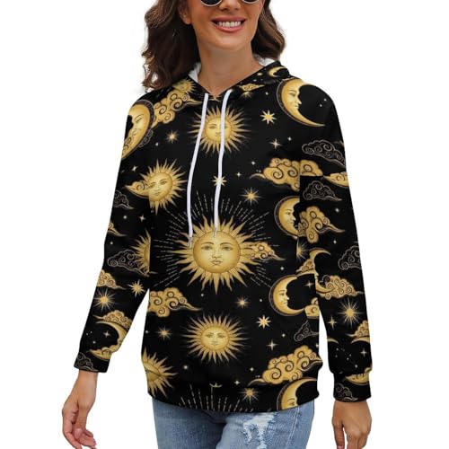 Hooded Sweatshirt for Women with Pocket, Lightweight Pullover Tops Casual Hoodies Sweatshirts - color: Picture(243), size: Large