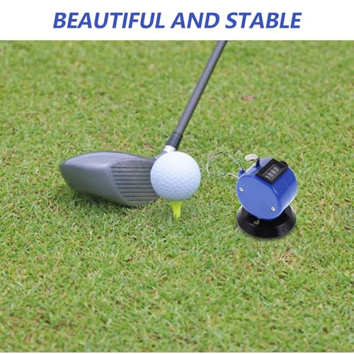 Yardwe Handheld Counters Clicker: 4 Digital Baseball Golf Score Counter with Buckle and Base - Manual Tally Clicker for Sports Training Competitions
