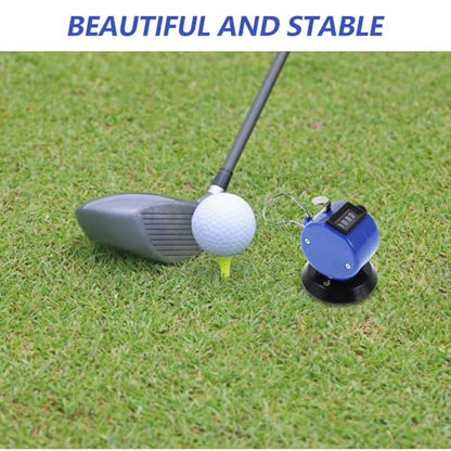 Yardwe Handheld Counters Clicker: 4 Digital Baseball Golf Score Counter with Buckle and Base - Manual Tally Clicker for Sports Training Competitions