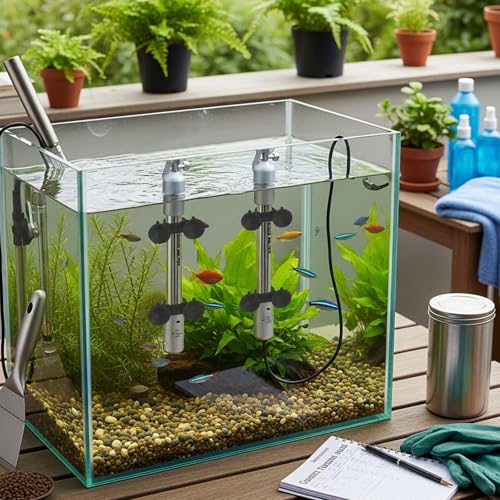 Qunclay 12 Pack Double Aquarium Heater Suction Cups with 1.2 Inch Clip Black Heavy Duty Standard Heating Rod Holders Clamps for Aquarium Heater Fish Tanks