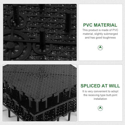Totority Black PVC Under Plates – 80PCS Aquarium Base Plates for Efficient Water Filtration, Easy Installation, and Fish Tank Maintenance