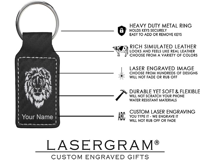 LaserGram Rectangle Keychain, Allah 2, Personalized Engraving Included (Carbon Fiber Black with Silver) - color: Carbon Fiber Black With Silver