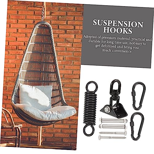 Stainless Steel Heavy Bag Suspension Hook Set for Boxing Punching Bag Bracket Spring Shock Absorbent Adjustable Design for Home Gym and Outdoor Use