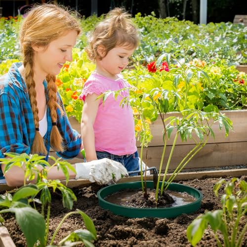 6PCS 12 Inches Plant Rings for Outdoor Plants, Plant Rings, Planting Ring | Planting Grow Rings to Separate Rock and Pest for Deep Watering Veggies Herbs and Flowers