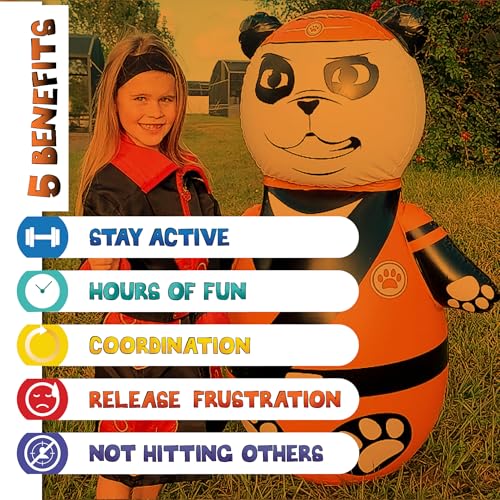 INFLATABLE DUDES Animal -Kids Punching Bag | Already Filled with Sand| Bop Bag | Premium Inflatable Toy | Punching Bag for Kids | Enhanced Bounce-Back Action! | Indoor Outdoor - Party Games