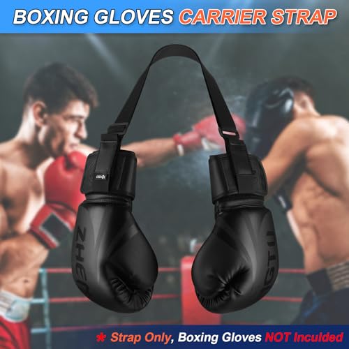 Cosmos Boxing Gloves Carrying Strap Boxing Gloves Adjustable Travel Carrier Shoulder Strap Leash Boxing Gloves Hanging Sling Leash for Carrying & Hanging Boxing Gloves, Training & Punching Bag Gloves