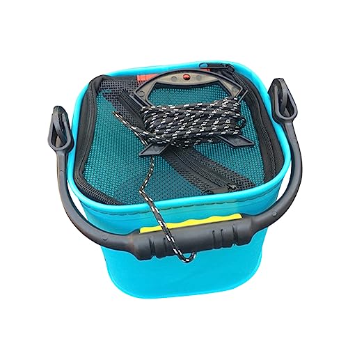 Eva Live Fish Holding Bucket Portable Insulated Fishing Basin Zipper Angling Tackle Accessory