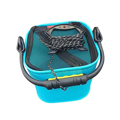 Eva Live Fish Holding Bucket Portable Insulated Fishing Basin Zipper Angling Tackle Accessory