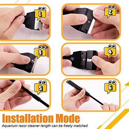 13Pcs Aquascape Tools Kit - Stainless Steel Aquarium Plant Tools - Tweezers, Scissors, Scraper, Sand Spatula for Fish Tank