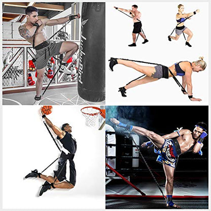 Boxing Training Resistance Band Set Leg Strength and Agility Training Strap System for Boxing,MMA,Muay Thai,Karate Combat, Basketball,Football Build Speed and Strength for Hitting - color: 250lb Orange