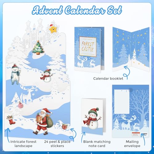 WhatSign Woodland Advent Calendar 2025 - Christmas Countdown Calendar Winter Woodland Wonderland 24 Days Till Xmas for Women Kids Adult Teen Girls - color: Woodland