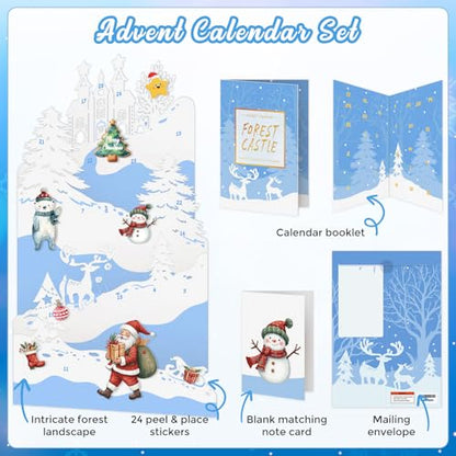 WhatSign Woodland Advent Calendar 2025 - Christmas Countdown Calendar Winter Woodland Wonderland 24 Days Till Xmas for Women Kids Adult Teen Girls - color: Woodland