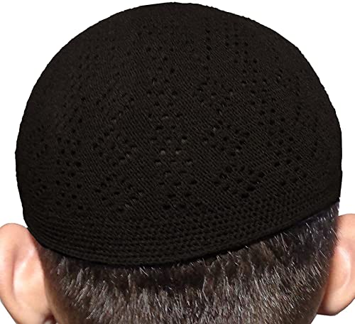 bonballoon Wholesale Kufi Kofi Lot of 4 Pcs Colors Muslim Koofi Hat Topi Cotton Turkish Skull Islamic Prayer Takke Knit Style Helmet Liner Hats Caps for Men