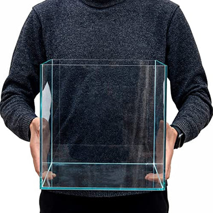 7Gal Ultra Clear Rimless Low Iron Glass Cubic Aquarium Tank (W11.81×D11.81×H11.81 inch(30x30x30cm)) 5mm Thickness Include Black Leveling Mat - size: W11.81 × D11.81 × H11.81 inch