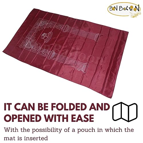 2 Pcs Mini Pocket Portable Travel Prayer Praying Rug Mat Namaz Carpet Islamic Muslim Gebetsteppich Musallah Foldable Salah Slalat Sajadah Sajjadah Gift Ramadan Eid Random Assortment