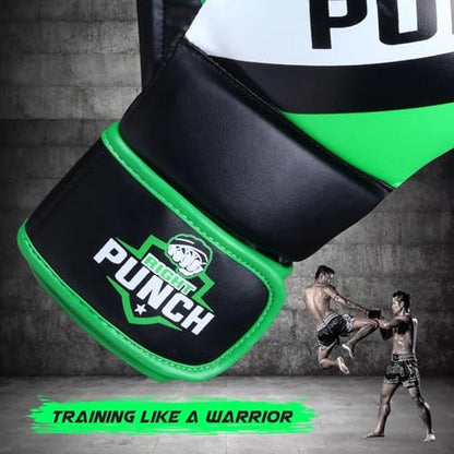 Hybrid MMA Sparring Gloves for Grappling, Kickboxing, and Open Palm Martial Arts - color: Green, size: 3X-Large