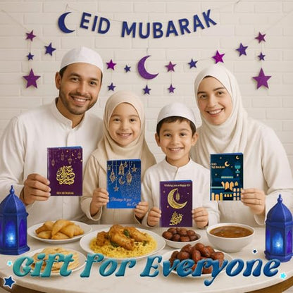 AmazingSpark 4 Set Ramadan Gift Card Booklet for Cash Mubarak Cardboard Money Holder Book Ramadan Gift Decorations Islamic Muslim Money Card Sleeve Party Favor for Eid Al-Fitr or Eid Al-Adha - style: Ramadan