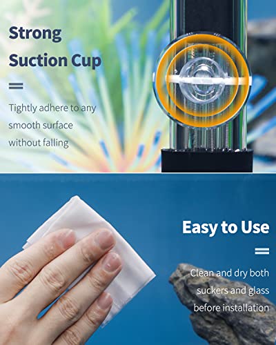 Pawfly 40 Pack Aquarium Suction Cups with Clips and Adjustable Zip Ties Cables Fish Tank Tools for Binding Moss Holding Airline Tubing Decorations Shrimp Nests and Reptile Hammocks - size: 40 Pack