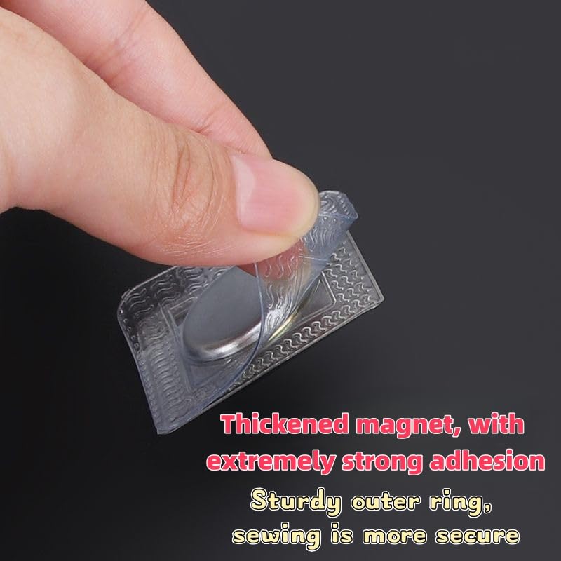 LOLUTIY 20 Pairs Sew in Magnets, 1.18 in Magnetic Snaps Buttons for Purses, PVC Invisible Magnetic Fastener for Bag Lining, Pocket Flap, Clothing Lining