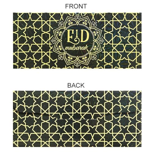 12pcs Eid Mubarak Envelopes Ramadan Mubarak Money Envelopes Ramadan Pocket Envelope Eid Invitation Envelopes Supplies