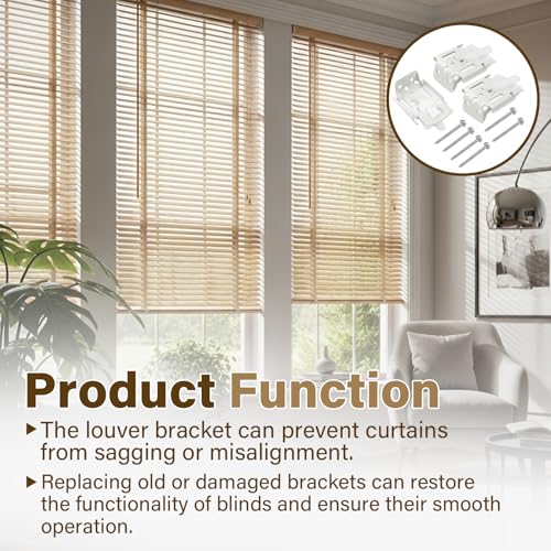 Blinds Shade Brackets Compatible with Hunter Douglas, Turnex, Comfortex & ALTA, fits Silhouette/Nantucket/Pirouette, 3-Pack, White