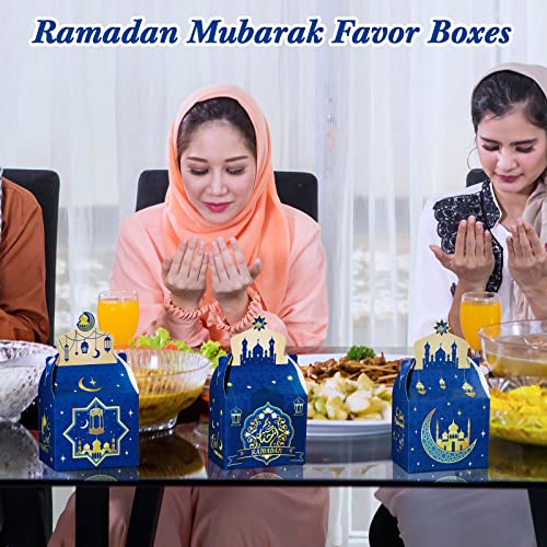 24 Pieces Eid Mubarak Treat Boxes Eid Mubarak Goodie Gable Boxes Ramadan Mubarak Favor Boxes Ramadan Kareem Treat Boxes for Eid Party Decoration Supplies Snack Sugar Chocolate Goodie Toy