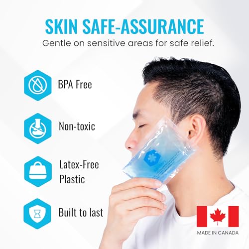 ICEWRAPS Reusable Ice Packs Compact 3 x 5 in, Soft Cooling, Pack of 6 | Hot or Cold Use, Puncture Resistant, Ice Pack for Everyday Comfort, Multi Use Gel Design, FSA-HSA Eligible - size: 6 Packs