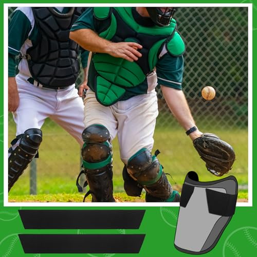 Silipull 3 Pcs Guard Strap for Wrist Elbow and Leg Guards Adjustable for Desired Guard Compression Leg Guard Replacement Strap for Baseball and Softball Player, Black, 12.25" x 2"