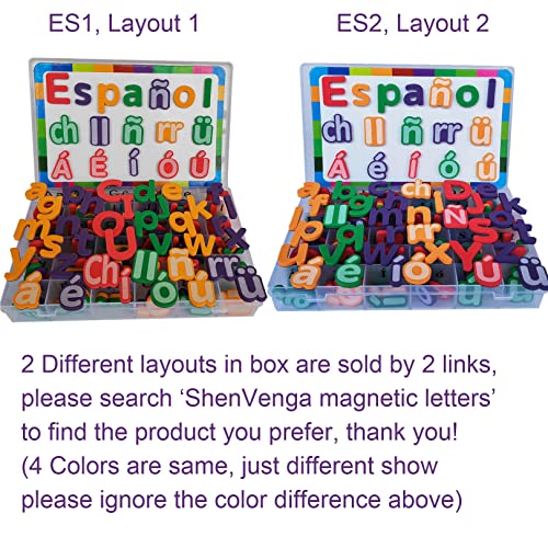 Spanish & English Magnetic Alphabet Letters & Number ABC Magnets Whiteboard, Letras Españolas Y Números Magnéticos para Niños, Educational Learning Toys for Kids Classroom Teaching Tool (4 Sets ES1) - style: 4 Sets ES1