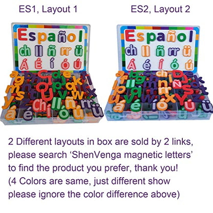 Spanish & English Magnetic Alphabet Letters & Number ABC Magnets Whiteboard, Letras Españolas Y Números Magnéticos para Niños, Educational Learning Toys for Kids Classroom Teaching Tool (4 Sets ES1) - style: 4 Sets ES1
